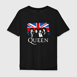 Футболка оверсайз мужская Queen UK, цвет: черный