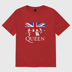 Футболка оверсайз мужская Queen UK, цвет: красный