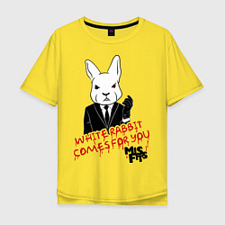 Футболка оверсайз мужская Misfits: White rabbit, цвет: желтый