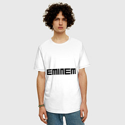 Футболка оверсайз мужская Eminem: minimalism, цвет: белый — фото 2