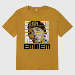Футболка оверсайз мужская Eminem labyrinth, цвет: горчичный
