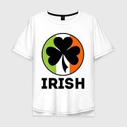 Футболка оверсайз мужская Irish - цвет флага, цвет: белый