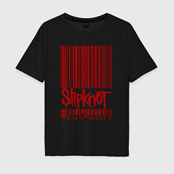Футболка оверсайз мужская Slipknot: barcode, цвет: черный