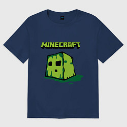 Футболка оверсайз мужская Minecraft Creeper, цвет: тёмно-синий