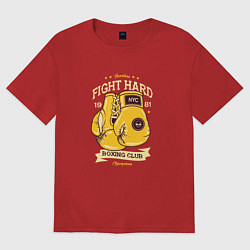 Футболка оверсайз мужская Fight Hard 1901, цвет: красный