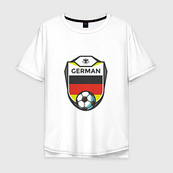 Футболка оверсайз мужская German Soccer, цвет: белый
