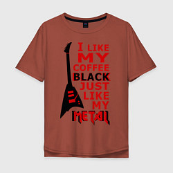 Футболка оверсайз мужская Mindless Self Indulgence - Coffee black, цвет: кирпичный