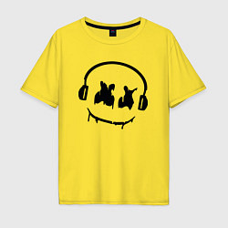 Футболка оверсайз мужская Marshmello Music, цвет: желтый