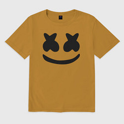 Футболка оверсайз мужская Marshmello, цвет: горчичный
