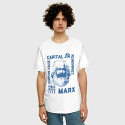 Футболка оверсайз мужская Marx: Capital, цвет: белый — фото 2
