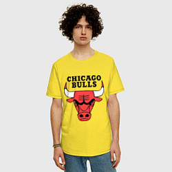 Футболка оверсайз мужская Chicago Bulls, цвет: желтый — фото 2