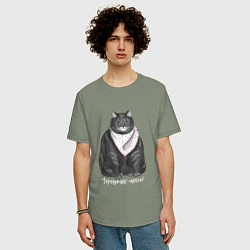 Футболка оверсайз мужская Черешню неси, цвет: авокадо — фото 2