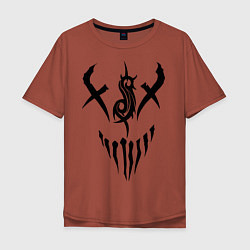 Футболка оверсайз мужская Slipknot Demon, цвет: кирпичный