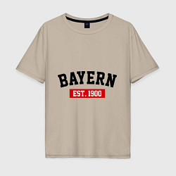 Футболка оверсайз мужская FC Bayern Est. 1900, цвет: миндальный