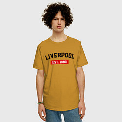 Футболка оверсайз мужская FC Liverpool Est. 1892, цвет: горчичный — фото 2