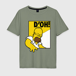 Футболка оверсайз мужская Homer D'OH!, цвет: авокадо