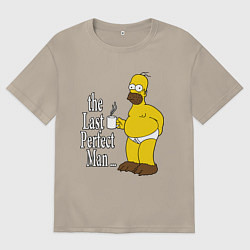 Футболка оверсайз мужская The Last Perfect Man, цвет: миндальный