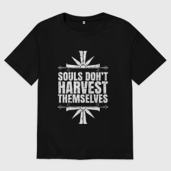 Футболка оверсайз мужская Harvest Themselves, цвет: черный