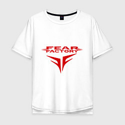 Футболка оверсайз мужская Fear Factory logo, цвет: белый