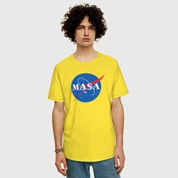 Футболка оверсайз мужская NASA: Masa, цвет: желтый — фото 2