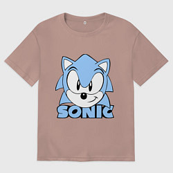 Футболка оверсайз мужская Соник, цвет: пыльно-розовый