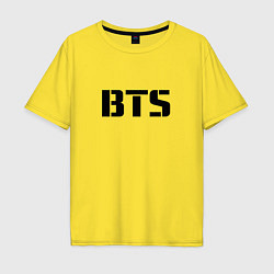 Футболка оверсайз мужская BTS, цвет: желтый