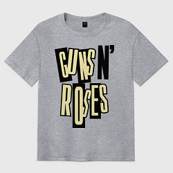 Футболка оверсайз мужская Guns n Roses: cream, цвет: меланж