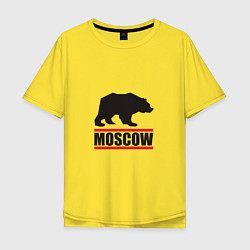 Футболка оверсайз мужская Moscow Bear, цвет: желтый