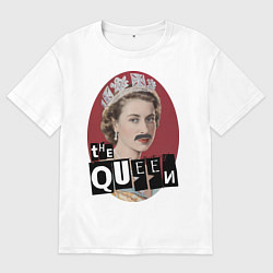Футболка оверсайз мужская The Queen, цвет: белый