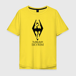 Футболка оверсайз мужская TES Skyrim, цвет: желтый