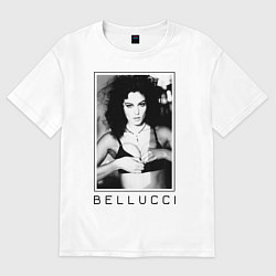 Футболка оверсайз мужская Monica Bellucci: Black, цвет: белый