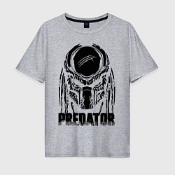 Футболка оверсайз мужская Predator Mask, цвет: меланж