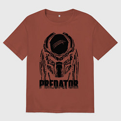 Футболка оверсайз мужская Predator Mask, цвет: кирпичный