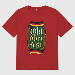 Футболка оверсайз мужская Oktoberfest Germany, цвет: красный