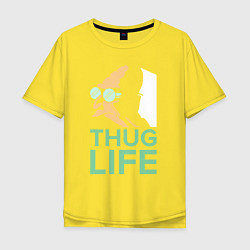 Футболка оверсайз мужская Zoidberg: Thug Life, цвет: желтый