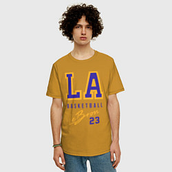 Футболка оверсайз мужская Lebron 23: Los Angeles, цвет: горчичный — фото 2