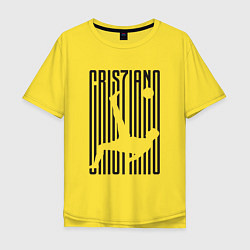 Футболка оверсайз мужская Cris7iano, цвет: желтый