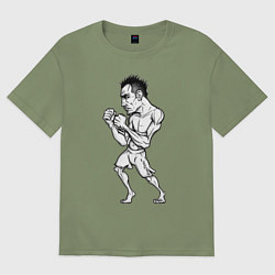 Футболка оверсайз мужская Tony Ferguson art, цвет: авокадо