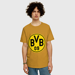 Футболка оверсайз мужская BVB 09, цвет: горчичный — фото 2