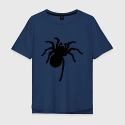 Футболка оверсайз мужская Черный паук, цвет: тёмно-синий