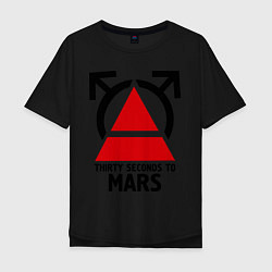 Футболка оверсайз мужская Thirty Seconds To Mars, цвет: черный