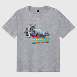 Футболка оверсайз мужская Back to the future, цвет: меланж
