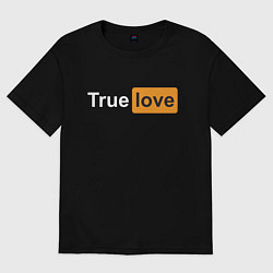 Футболка оверсайз мужская True Love, цвет: черный