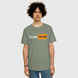 Футболка оверсайз мужская True Love, цвет: авокадо — фото 2
