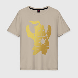 Футболка оверсайз мужская Praise the Sun!, цвет: миндальный