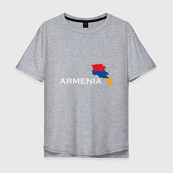 Футболка оверсайз мужская Армения, цвет: меланж