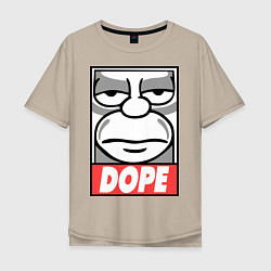 Футболка оверсайз мужская Homer dope, цвет: миндальный