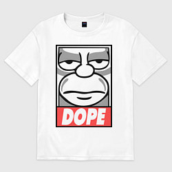 Футболка оверсайз мужская Homer dope, цвет: белый