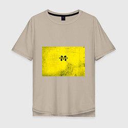 Мужская футболка оверсайз Metro Exodus: Yellow Grunge