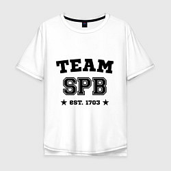 Футболка оверсайз мужская Team SPB est. 1703, цвет: белый